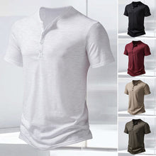 Load image into Gallery viewer, HENLEY SHORT SLEEVE SHIRT
