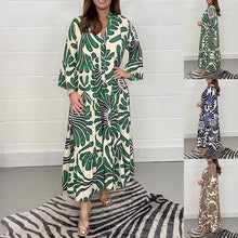 Load image into Gallery viewer, Printed Button Up Maxi Dress
