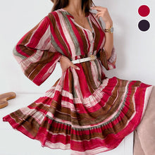 Load image into Gallery viewer, Printed V-Neck Pleated Skirt
