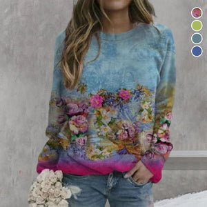Multicolored Floral Crewneck Sweatshirt