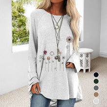 Load image into Gallery viewer, Floral Print Long-sleeve T-shirt
