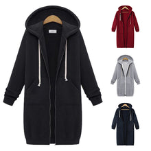 Load image into Gallery viewer, Women&#39;s Casual Zip up Fleece Hoodies
