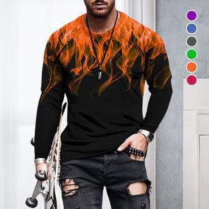 Flame Print Long Sleeve T-Shirt
