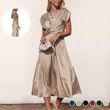 Load image into Gallery viewer, Satin Sleeveless Elegant Light Evening Dress
