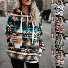 Load image into Gallery viewer, Ethnic Print Plush Sweater
