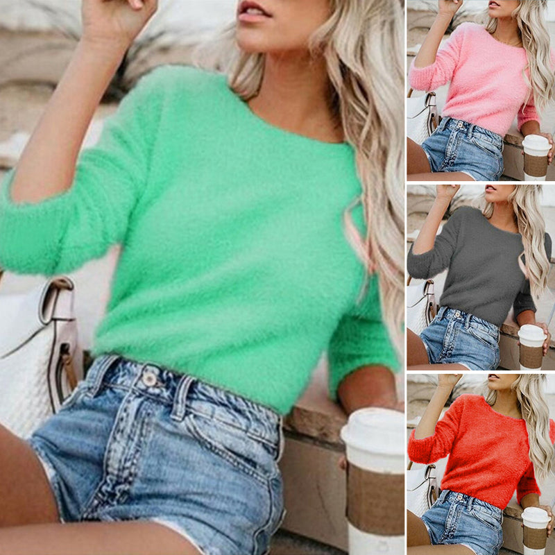 Solid Color Cashmere Sweater