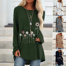 Load image into Gallery viewer, Floral Print Long-sleeve T-shirt
