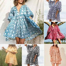 Load image into Gallery viewer, Floral String Loose Dress

