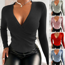 Load image into Gallery viewer, Slim V-Neck Knit Sweater
