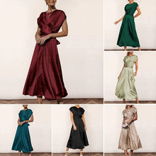 Load image into Gallery viewer, Satin Sleeveless Elegant Light Evening Dress
