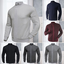 Load image into Gallery viewer, Solid Zip Stand Collar Jacket
