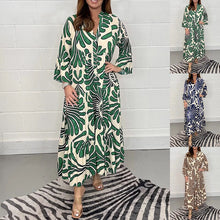 Load image into Gallery viewer, Printed Button Up Maxi Dress
