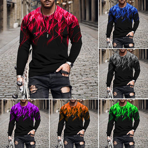 Flame Print Long Sleeve T-Shirt