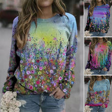 Load image into Gallery viewer, Multicolored Floral Crewneck Sweatshirt
