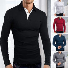 Load image into Gallery viewer, Long Sleeve Lapel Polo T-shirt
