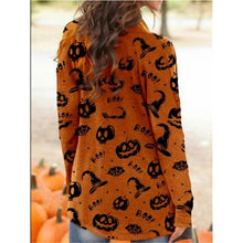 Load image into Gallery viewer, Halloween Printed Long Sleeve Knit Cardigan
