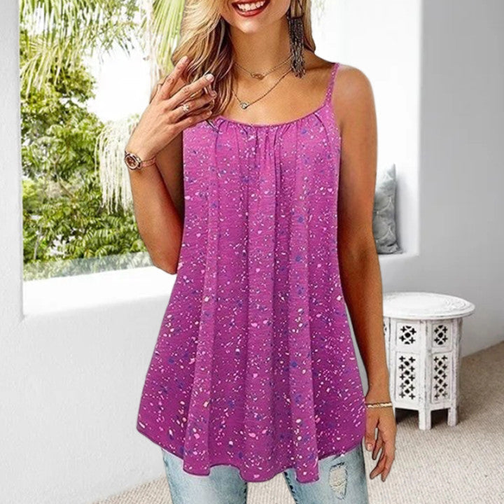 Summer Women's Printed Loose Plus Size Camisole Top