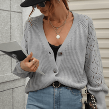 Load image into Gallery viewer, Long Sleeve Button Down Knit Cardigan
