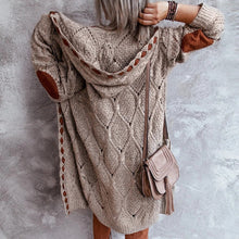 Load image into Gallery viewer, Hooded Knit Maxi Cardigan Outwear

