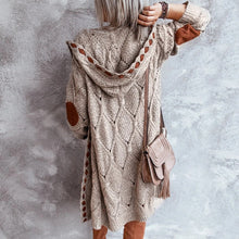 Load image into Gallery viewer, Hooded Knit Maxi Cardigan Outwear
