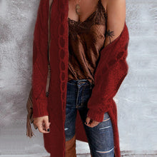 Load image into Gallery viewer, Hooded Knit Maxi Cardigan Outwear
