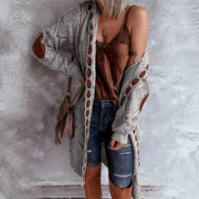 Load image into Gallery viewer, Hooded Knit Maxi Cardigan Outwear
