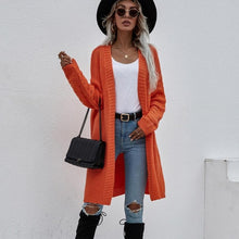 Load image into Gallery viewer, Long Solid Buttonless Knit Cardigan

