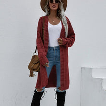 Load image into Gallery viewer, Long Solid Buttonless Knit Cardigan

