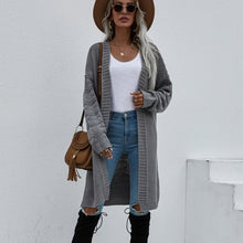Load image into Gallery viewer, Long Solid Buttonless Knit Cardigan

