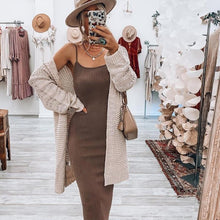 Load image into Gallery viewer, Long Solid Buttonless Knit Cardigan
