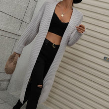 Load image into Gallery viewer, Long Solid Color Fashion Knitted Cardigan

