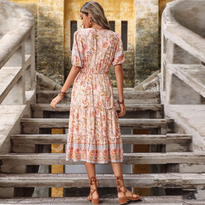 Alexandra Rose Print Dress-
