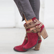 Load image into Gallery viewer, Buckle Strap Heels Ankle Boots
