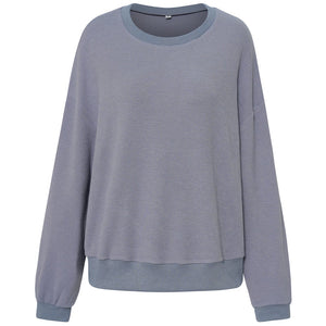 Solid Color Crew Neck Sweater