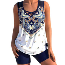 Load image into Gallery viewer, Plus Size Conservative Print Swimsuit
