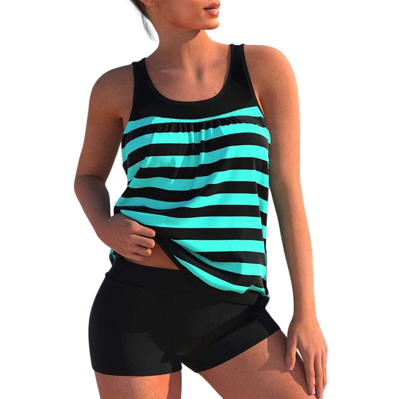 Striped Print Swimsuit