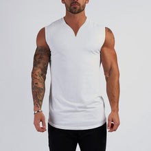 Load image into Gallery viewer, Men&#39;s Summer Single-colored Sports Vest with V-neck
