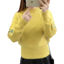 Load image into Gallery viewer, Flower Embroidery Sweater
