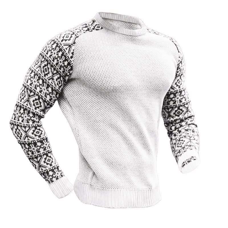 Men's Knitted Waffle Plaid Slimming Top