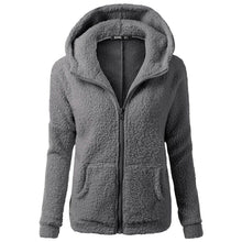 Load image into Gallery viewer, Plush Hoodie Coat

