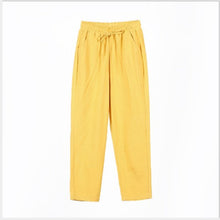 Load image into Gallery viewer, Women&#39;s Casual Cotton And Linen Elastic Waist Straight Pants
