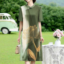 Load image into Gallery viewer, Retro Printing Temperament Chiffon Skirt
