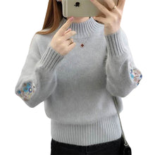 Load image into Gallery viewer, Flower Embroidery Sweater
