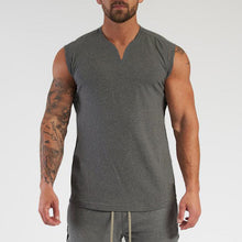 Load image into Gallery viewer, Men&#39;s Summer Single-colored Sports Vest with V-neck
