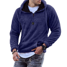 Load image into Gallery viewer, Fuzzy Sweatshirt With Stand-up Collar
