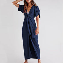 Load image into Gallery viewer, Tie Short Sleeve Loose Dress
