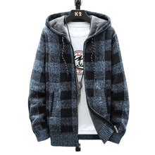 Load image into Gallery viewer, Check Printed Hooded Jacket
