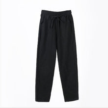 Load image into Gallery viewer, Women&#39;s Casual Cotton And Linen Elastic Waist Straight Pants
