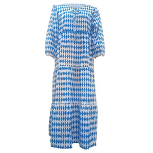 Boho Puff Sleeve Maxi Loose Dress