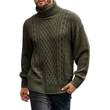 Load image into Gallery viewer, Men&#39;s Solid Long-sleeved Knit Turtleneck Sweater
